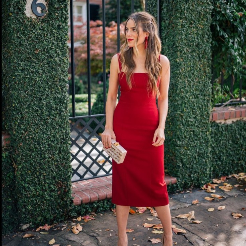 Cinq a Sept Ella Dress in Crimson